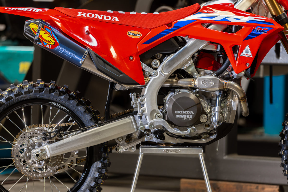 FACTORY 4.1 RCT TITANIUM ANODIZED FULL SYSTEM W/ CARBON END CAP 041605 – FMF  Racing