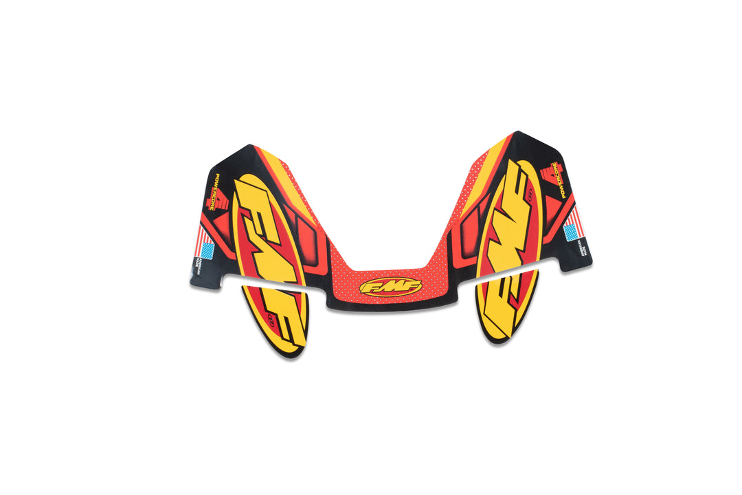 FMF HEX POWERCORE 4 WRAP LOGO ALUMINUM DECAL REPLACEMENT 014842
