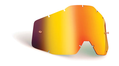 FMF PowerBomb/PowerCore Goggle Replacement Lens – Anti-Fog Blue Mirror Lens For Off-Road & MX