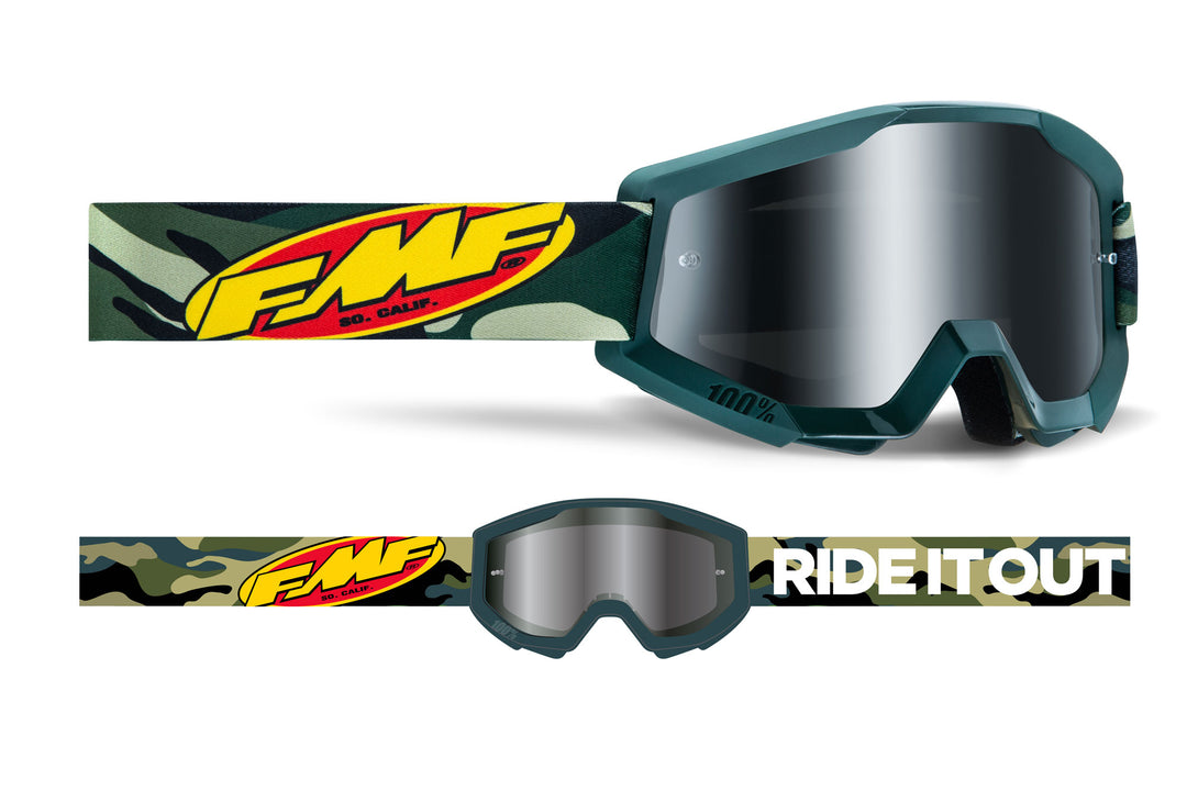 FMF Powercore Goggle Assault Camo Mirror Silver Lens