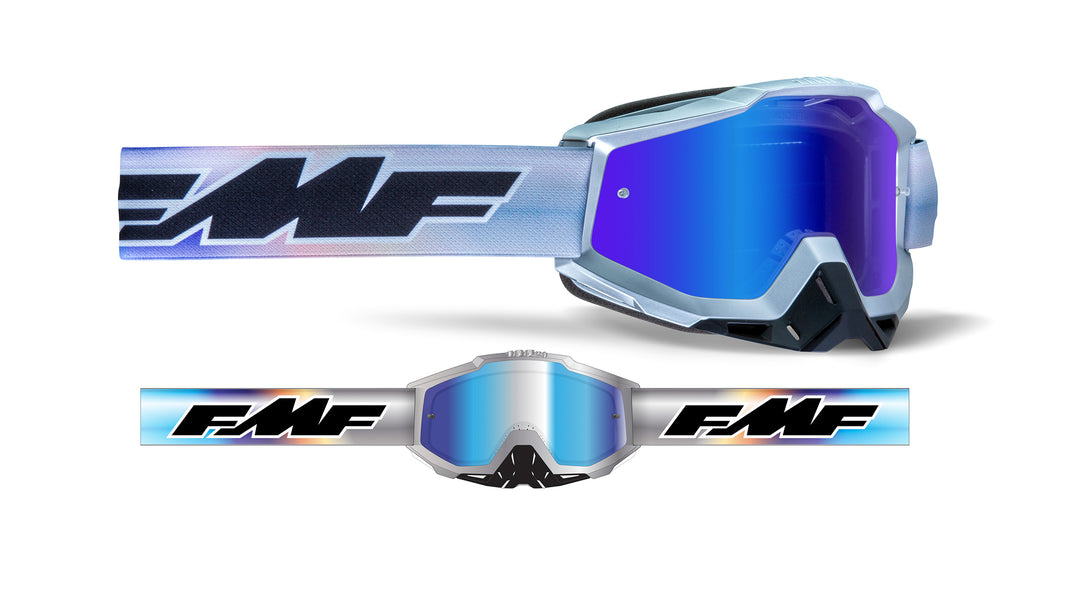 FMF Powerbomb Goggle Rocket Blue Mirror Blue Lens